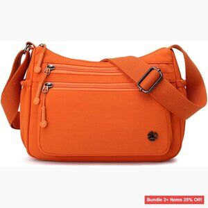 Lightweight Nylon Crossbody Bag with Multiple Pockets for Travel